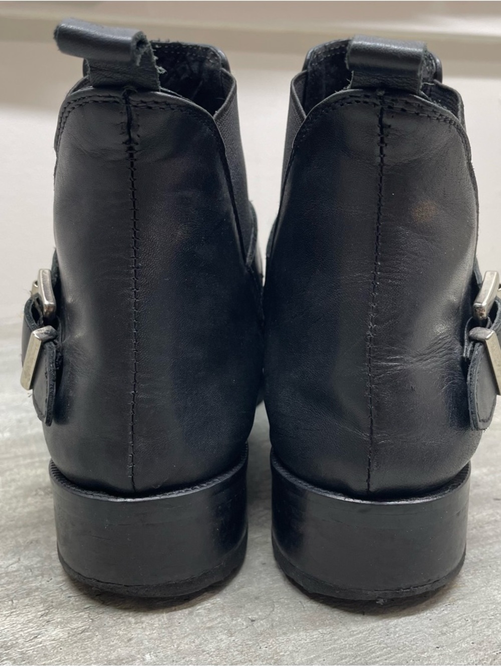 Lemovelle Ankle Boots Women 36 Black  Leather‎ Buckle Strap Made in Italy - Picture 5 of 8